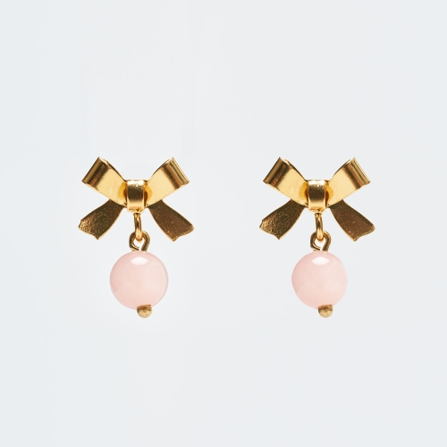Kolczyki pozłacane PINK BOW 1.jpg