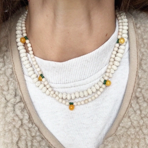 Naszyjnik z kamieni SNOW